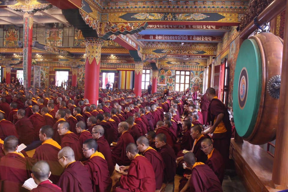 舊譯寧瑪巴第七任掌教主噶陀格澤法王入大般涅槃，令人悲痛無比。此乃佛教界，特別是舊譯寧瑪巴弟子們的重大損失。，印度南卓林寺，照片4/6