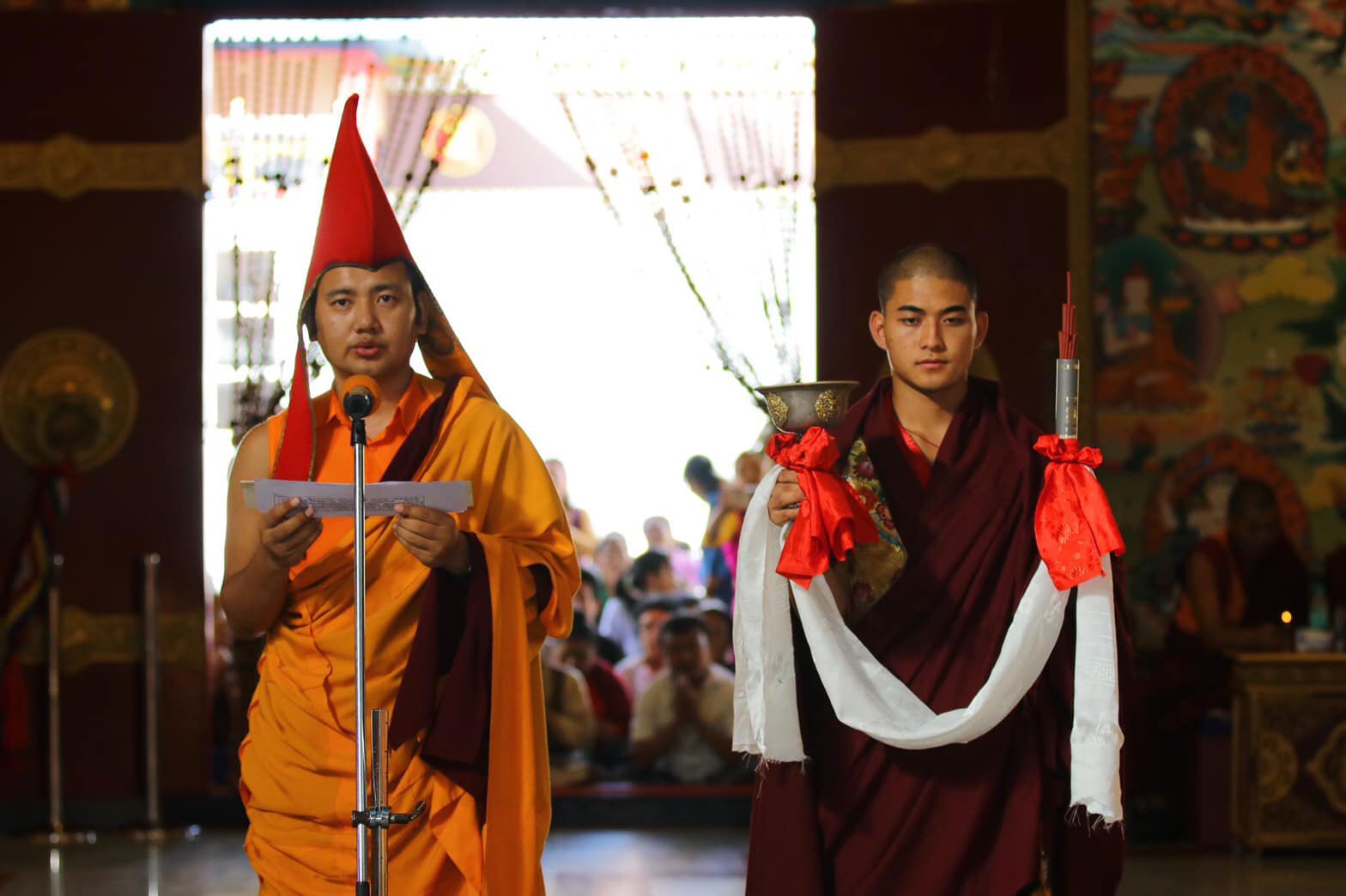 2019/6/17 印度南卓林寺於噶瑪法會的最後一天，下午四時供燈祈福，為第49屆噶瑪法會劃上吉祥的句號。，印度聖地，照片2/10