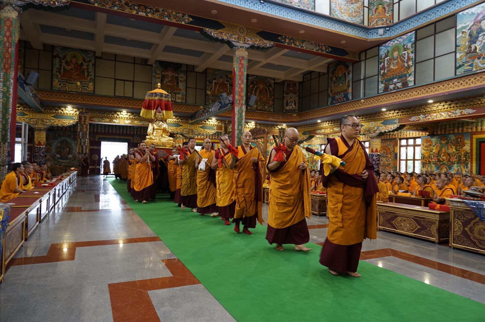 2019年7月1日，印度南卓林寺佛學院，師生們於米滂仁波切圓寂日修法紀念🙏，印度聖地，照片2/40