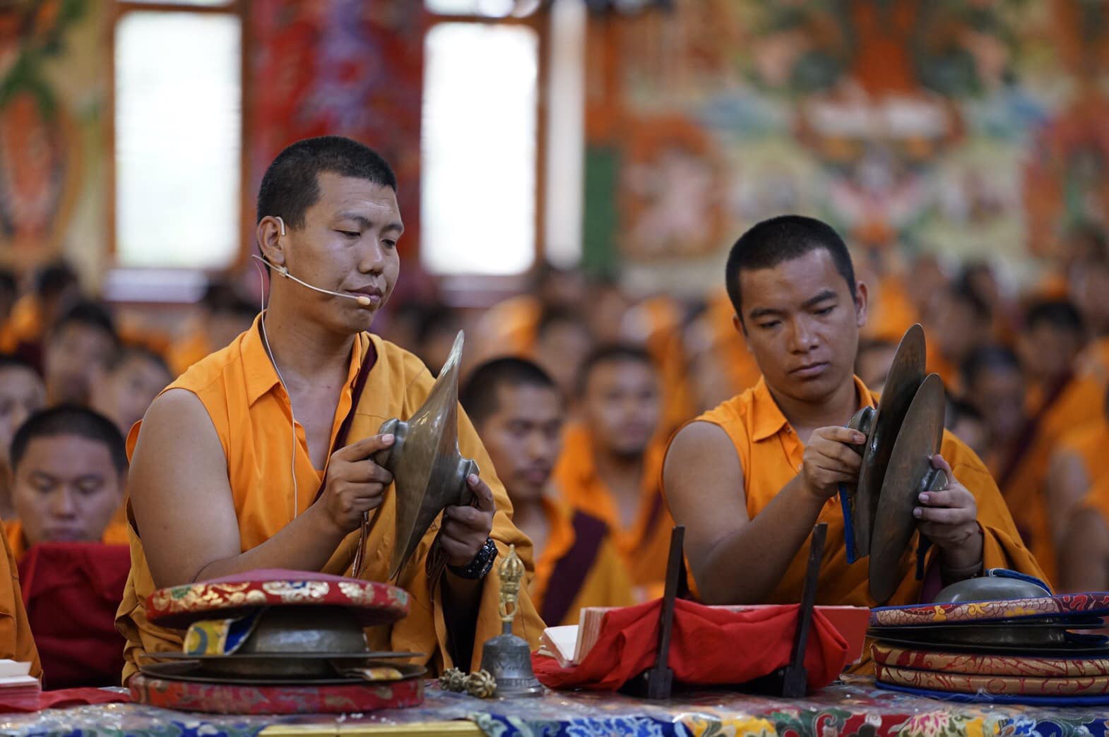 2019年7月1日，印度南卓林寺佛學院，師生們於米滂仁波切圓寂日修法紀念🙏，印度聖地，照片6/40