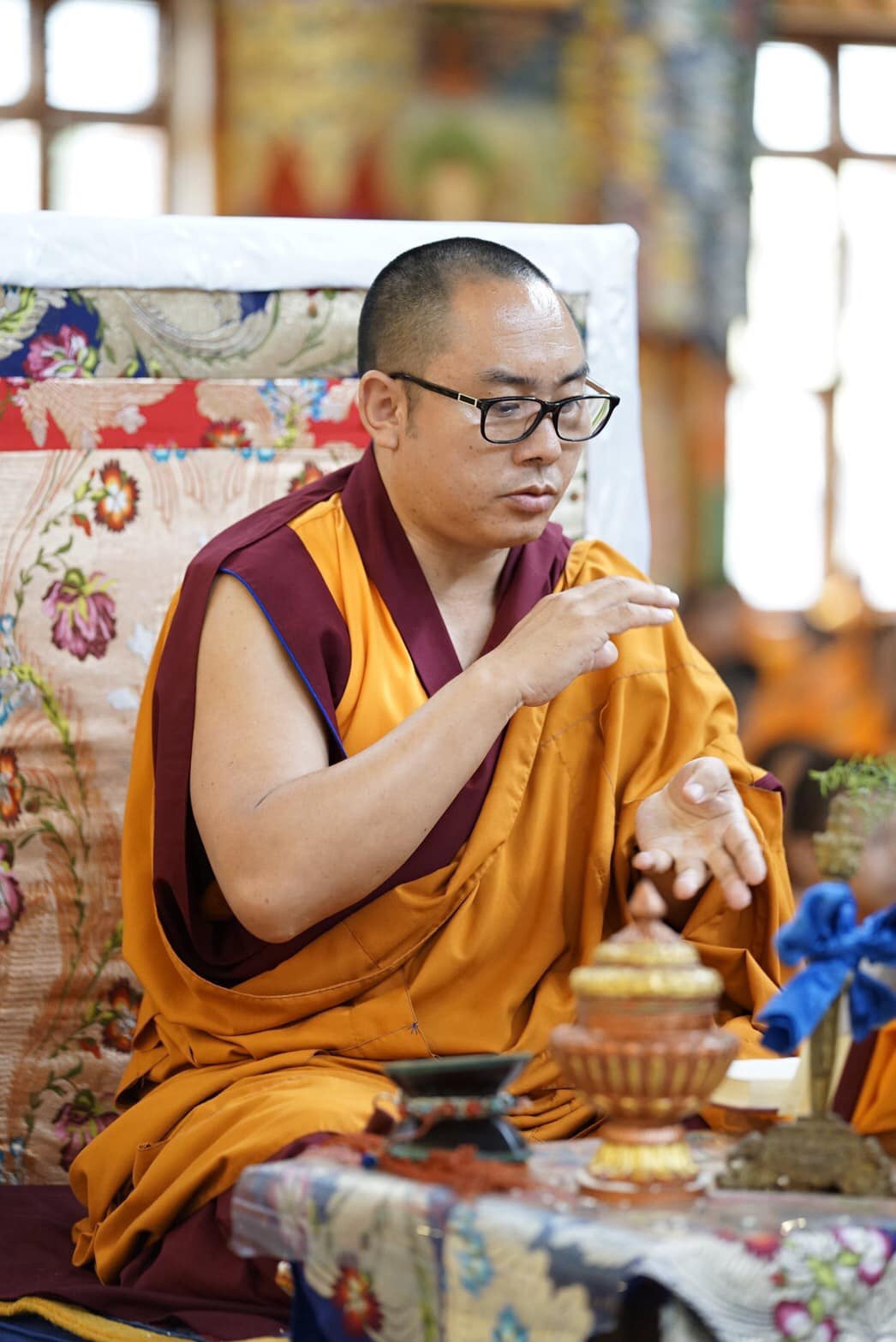 2019年7月1日，印度南卓林寺佛學院，師生們於米滂仁波切圓寂日修法紀念🙏，印度聖地，照片8/40