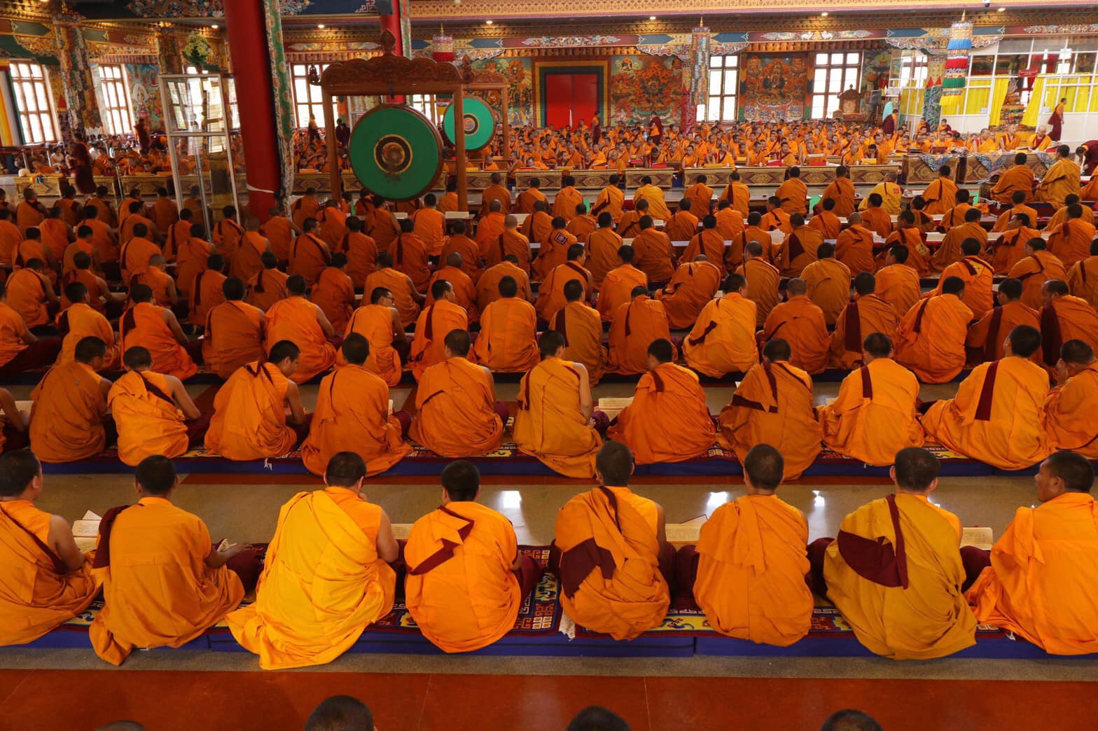 2019年7月1日，印度南卓林寺佛學院，師生們於米滂仁波切圓寂日修法紀念🙏，印度聖地，照片14/40