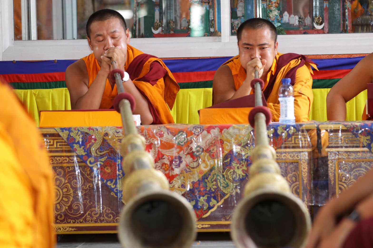 2019年7月1日，印度南卓林寺佛學院，師生們於米滂仁波切圓寂日修法紀念🙏，印度聖地，照片21/40