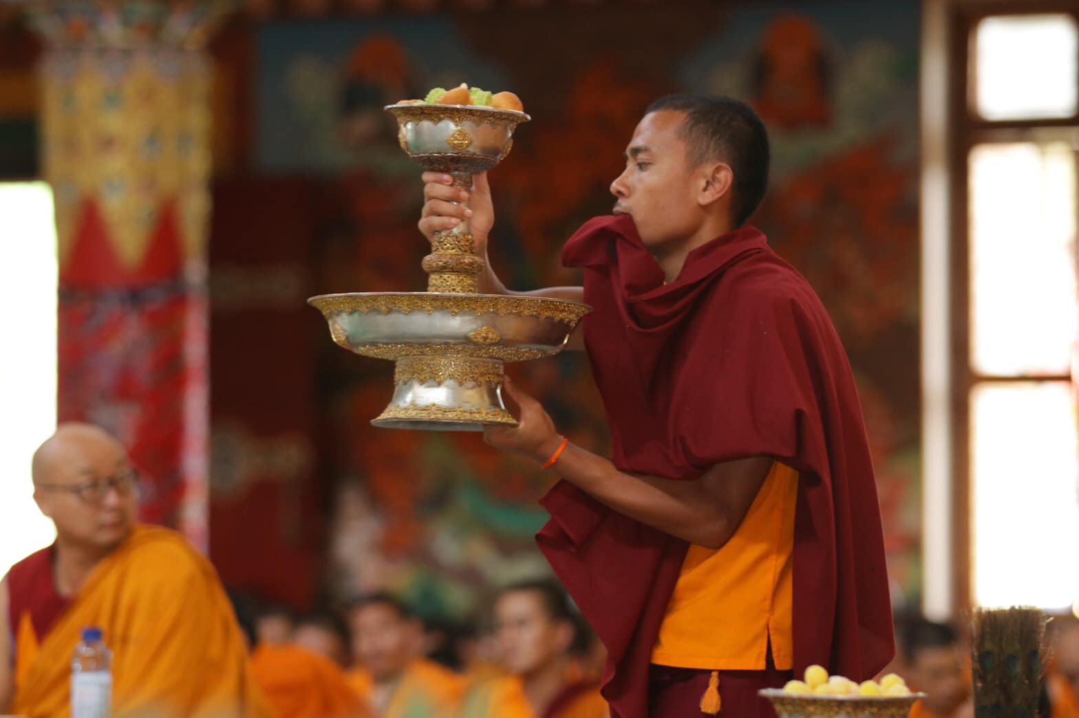 2019年7月1日，印度南卓林寺佛學院，師生們於米滂仁波切圓寂日修法紀念🙏，印度聖地，照片22/40