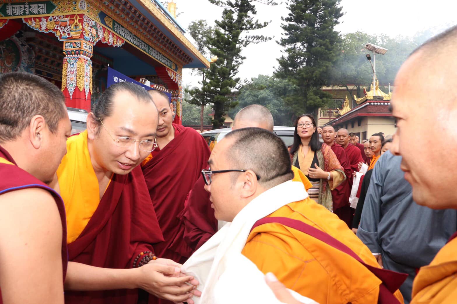 2019年8月8日，第四十二任薩迦法王大寶金剛仁波切拜訪南卓林寺。，印度南卓林寺，照片3/11